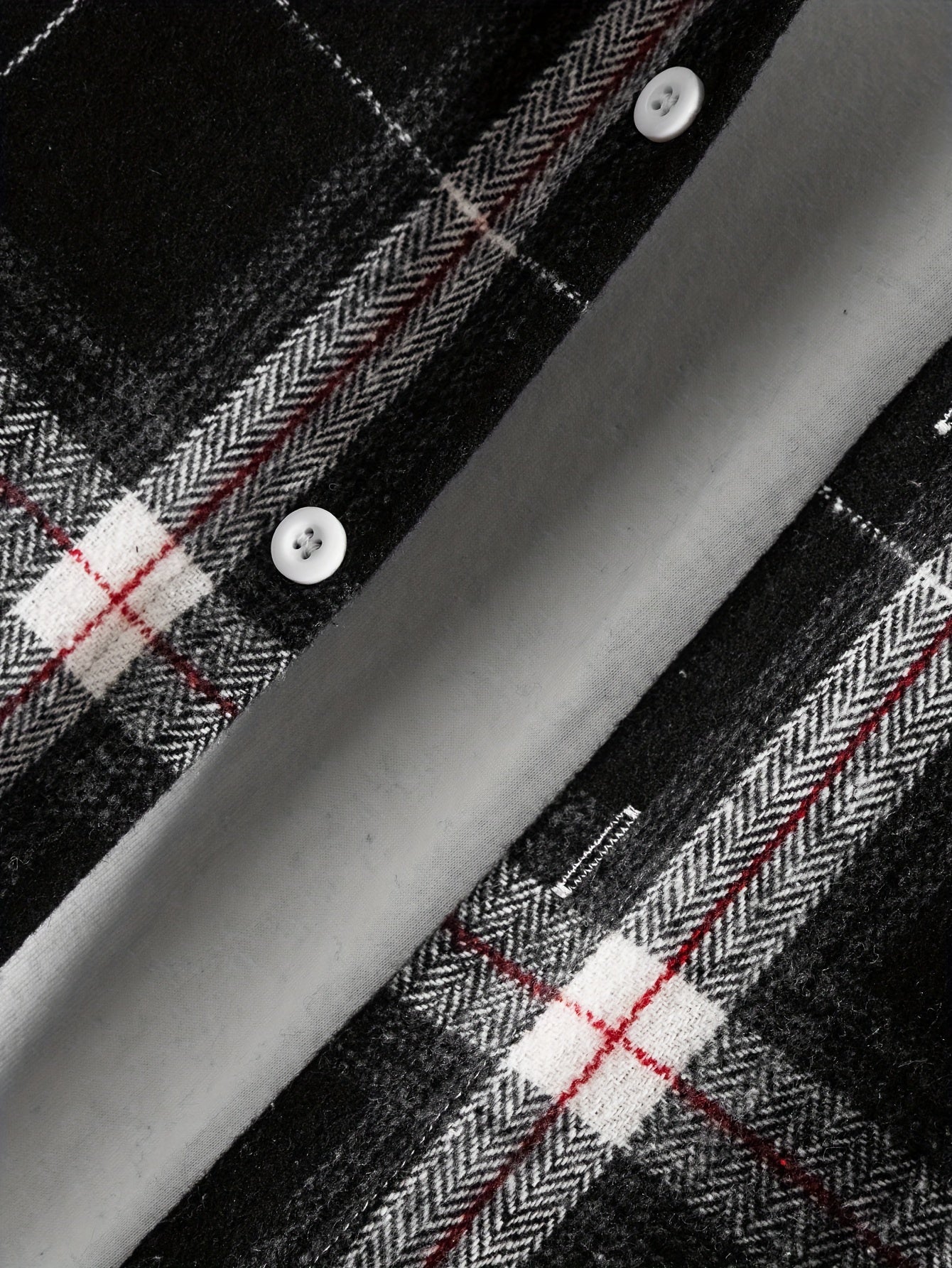 Men's Plaid Hooded Jacket with Shirt Collar & Button Front - Beige/Brown/Black/White Tartan Pattern, Chest Pocket, Non-Stretch Fabric - Casual Winter Coat for Fall & Winter Layering (Plaid Shirt Jacket)