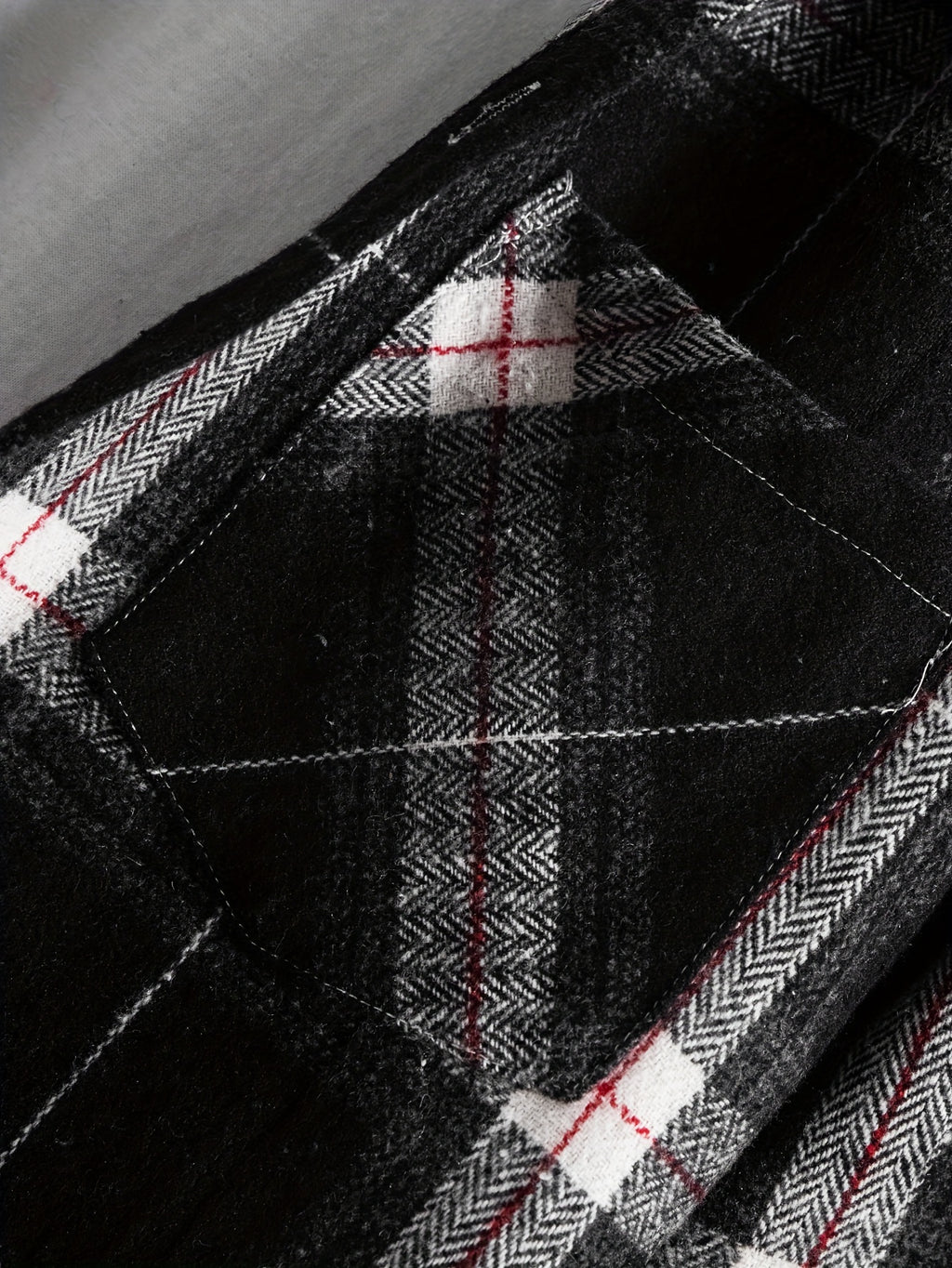 Men's Plaid Hooded Jacket with Shirt Collar & Button Front - Beige/Brown/Black/White Tartan Pattern, Chest Pocket, Non-Stretch Fabric - Casual Winter Coat for Fall & Winter Layering (Plaid Shirt Jacket)