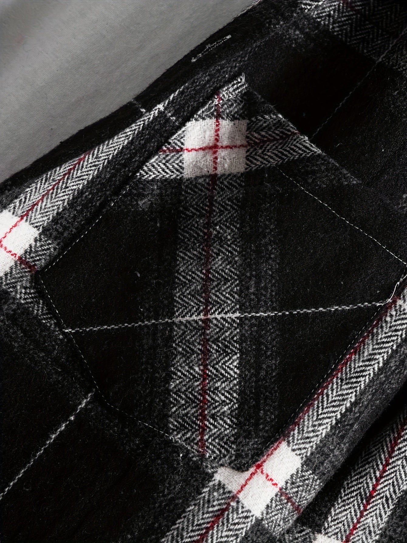 Men's Plaid Hooded Jacket with Shirt Collar & Button Front - Beige/Brown/Black/White Tartan Pattern, Chest Pocket, Non-Stretch Fabric - Casual Winter Coat for Fall & Winter Layering (Plaid Shirt Jacket)