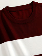 Men's Navy & White Horizontal Stripe Knit Sweater - Breathable Pullover Shirt, Regular Fit Casual Summer Top for Everyday & Formal Outfits, Medium Elasticity