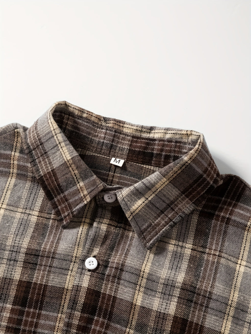 Men's Plaid Long Sleeve Button Up Shirt, Casual Comfy Shirt for Fall Winter