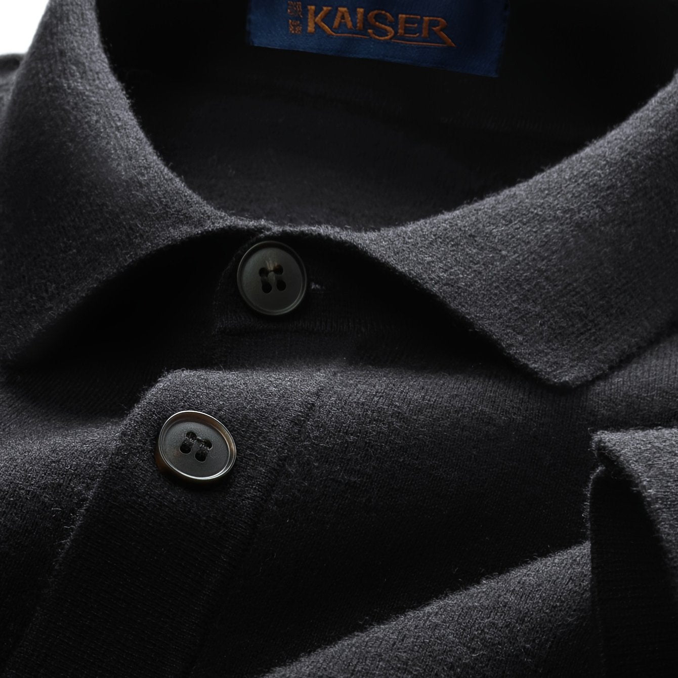 Men's Navy Blue Collar Button-Front Sweater Jacket - Soft Short-Wall Structured Coat for Casual & Formal Wear, Wrinkle-Resistant Layered Blazer (No Belt, Logo Brand Tag)