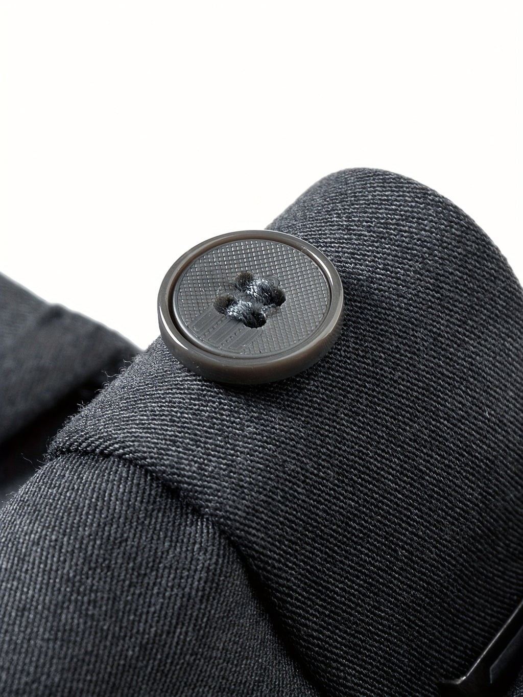 Men's Straight-Leg Dress Pants - Mid-Rise Zipper Closure Trousers, Beltless Design with Internal Adjuster, Wrinkle-Resistant Black/Charcoal Grey for Business Casual & Formal Wear, Machine Washable (No Dryer)