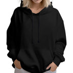 Unisex Plain Black Hoodie 260g Cotton Polyester Custom Graphic Winter Summer Sweatshirt