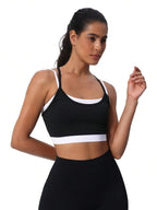 Women’s Breathable Quick-Dry Yoga Sports Vest Cross Strap Back Running Fitness