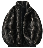 Unisex Vintage Fleece Blouson Jacket 3D Pattern Zipper Waterproof Quick Dry Autumn Winter 2025