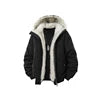 Men's Autumn Winter Casual Hooded Thick Windproof Polyester/Cotton Jacket Coat with Zipper Closure Regular Sleeve Regular Fit