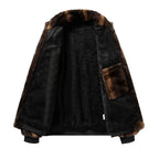 Unisex Vintage Fleece Blouson Jacket 3D Pattern Zipper Waterproof Quick Dry Autumn Winter 2025