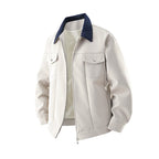 Men’s Plus Size PU Leather Jacket L-8XL Motorcycle Workwear Collar