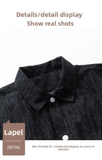 Men’s Plush Thick Oversized Jacket Lapel Button Workwear Casual Loose M-8XL