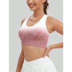 Women's Seamless Tie-Dye Yoga Bra High Elastic Breathable Quick-Dry Sports Bra for Fitness Running