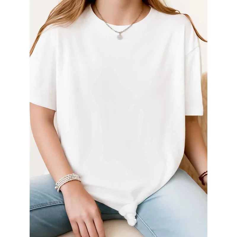 100% Cotton Unisex Knitted T-Shirt 180GSM Regular Fit Short Sleeve Custom Eco-Friendly US