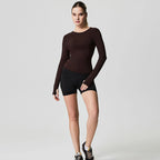 Women’s Long Sleeve Workout Top Yoga Sports Athletic Gym Daily Wear