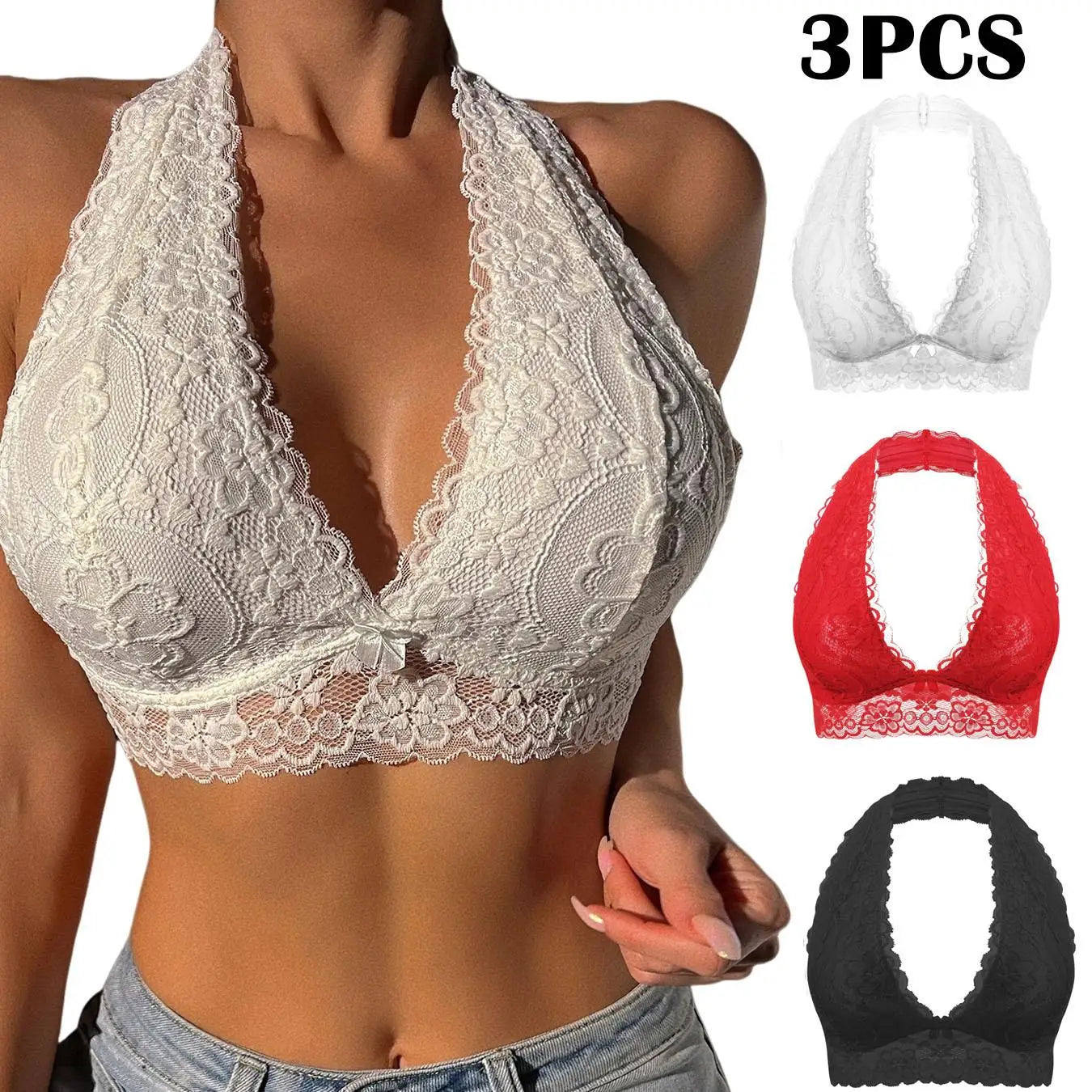 Women’s Sweet Lace Upper Body Lingerie Sexy Heart Detail Intimates Party Wear
