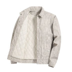 Men’s Plush Thick Oversized Jacket Lapel Button Workwear Casual Loose M-8XL