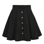 Women’s High Waist Pleated Corduroy A-Line Mini Skirt Elegant Autumn Winter