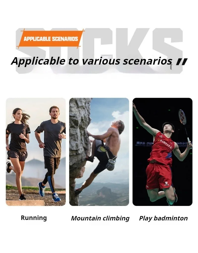Professional Marathon Running Ankle Socks Men Women Outdoor Thick Cushion Breathable Mountaineering Hiking Badminton Sports Sock
