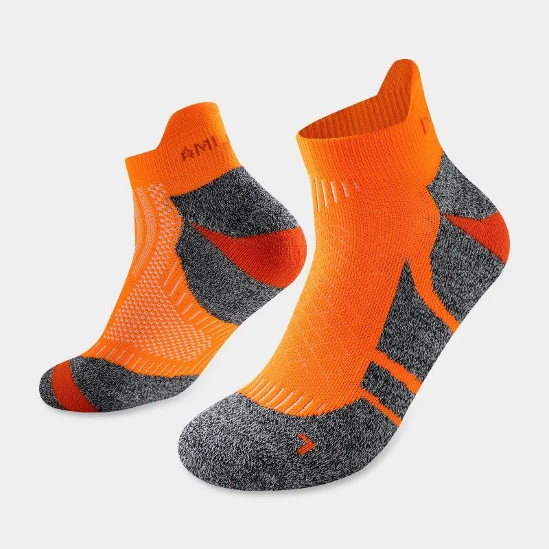 Professional Marathon Running Ankle Socks Men Women Outdoor Thick Cushion Breathable Mountaineering Hiking Badminton Sports Sock