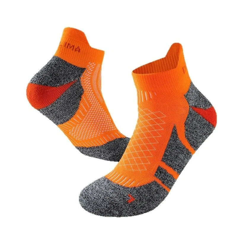 Professional Marathon Running Ankle Socks Men Women Outdoor Thick Cushion Breathable Mountaineering Hiking Badminton Sports Sock