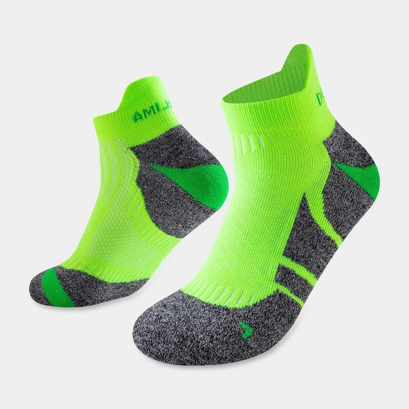 Professional Marathon Running Ankle Socks Men Women Outdoor Thick Cushion Breathable Mountaineering Hiking Badminton Sports Sock