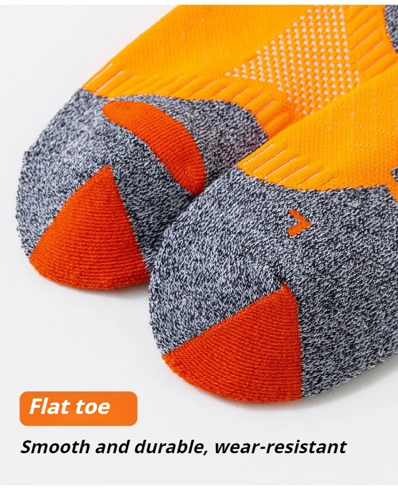 Professional Marathon Running Ankle Socks Men Women Outdoor Thick Cushion Breathable Mountaineering Hiking Badminton Sports Sock