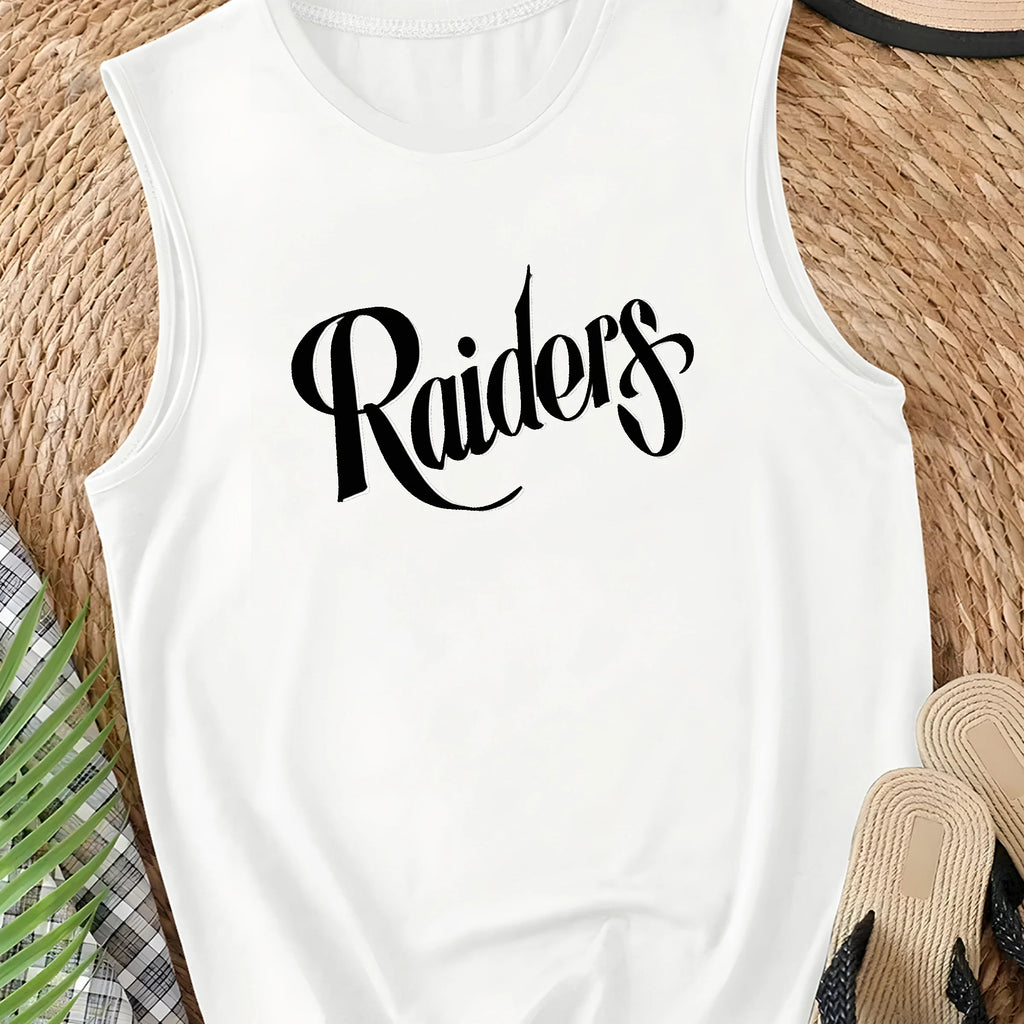 Raiders in cursive font Women's casual vest