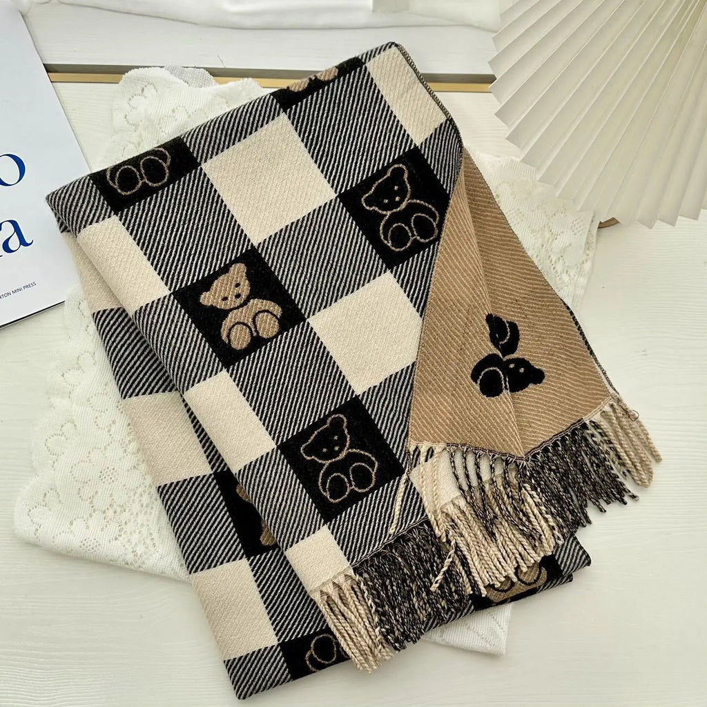 2025 Luxury Winter Cashmere Scarf Women New Design Warm Pashmina Long Tassel Scarves Female Print Shawl Thick Foulard Bufanda