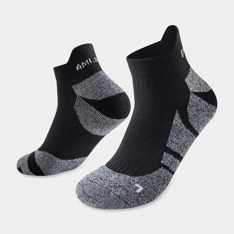 Professional Marathon Running Ankle Socks Men Women Outdoor Thick Cushion Breathable Mountaineering Hiking Badminton Sports Sock