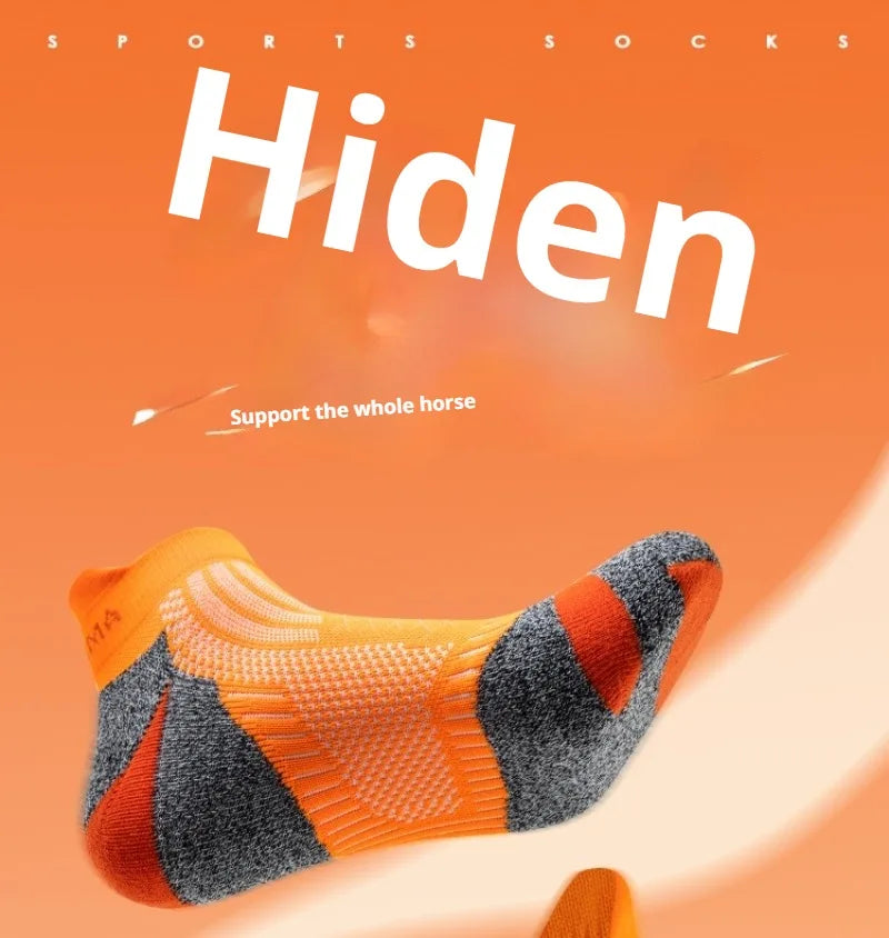 Professional Marathon Running Ankle Socks Men Women Outdoor Thick Cushion Breathable Mountaineering Hiking Badminton Sports Sock