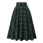 Women’s High Waist Tartan Plaid Skirt Elegant Loose Fit Affordable Everyday Style