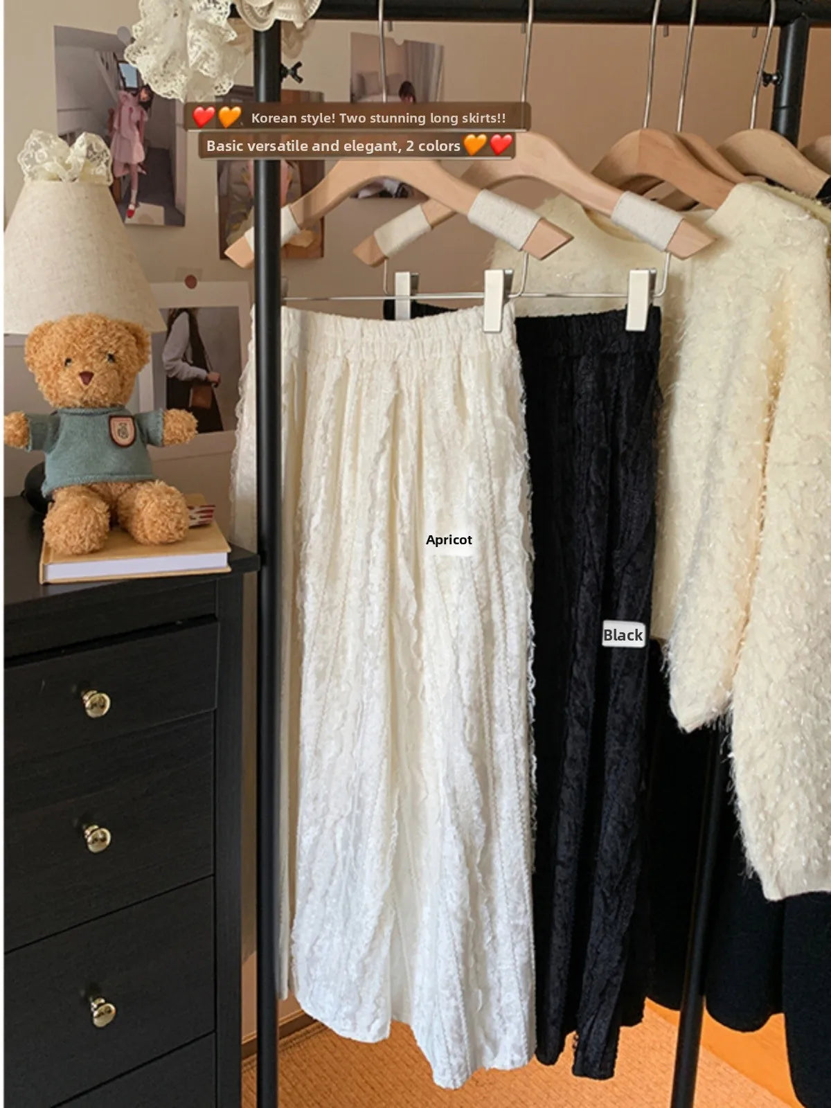 Women’s High Waist Velvet A-Line Skirt Lace Patchwork Embroidery Soft  Winter 2025