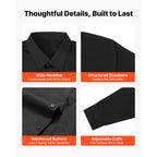 Men’s Slim Fit Button Dress Shirt Long Sleeve Stretch Wrinkle-Free Business Formal