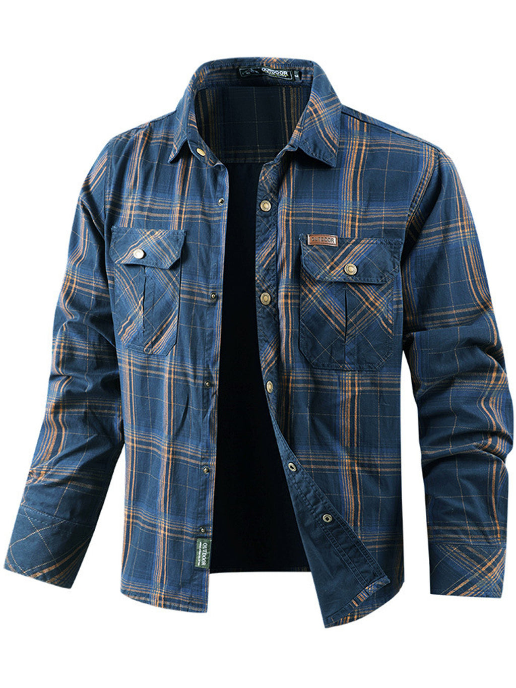 Men's & Teen ' Workwear Jacket - Heavy-Duty Moisture-Wicking Cardigan Coat with Collar & Chest Pocket, Breathable Long Sleeve Casual Outerwear for Spring/Fall (Regular Fit, Machine Washable) - Durable Workwear Style Blazer