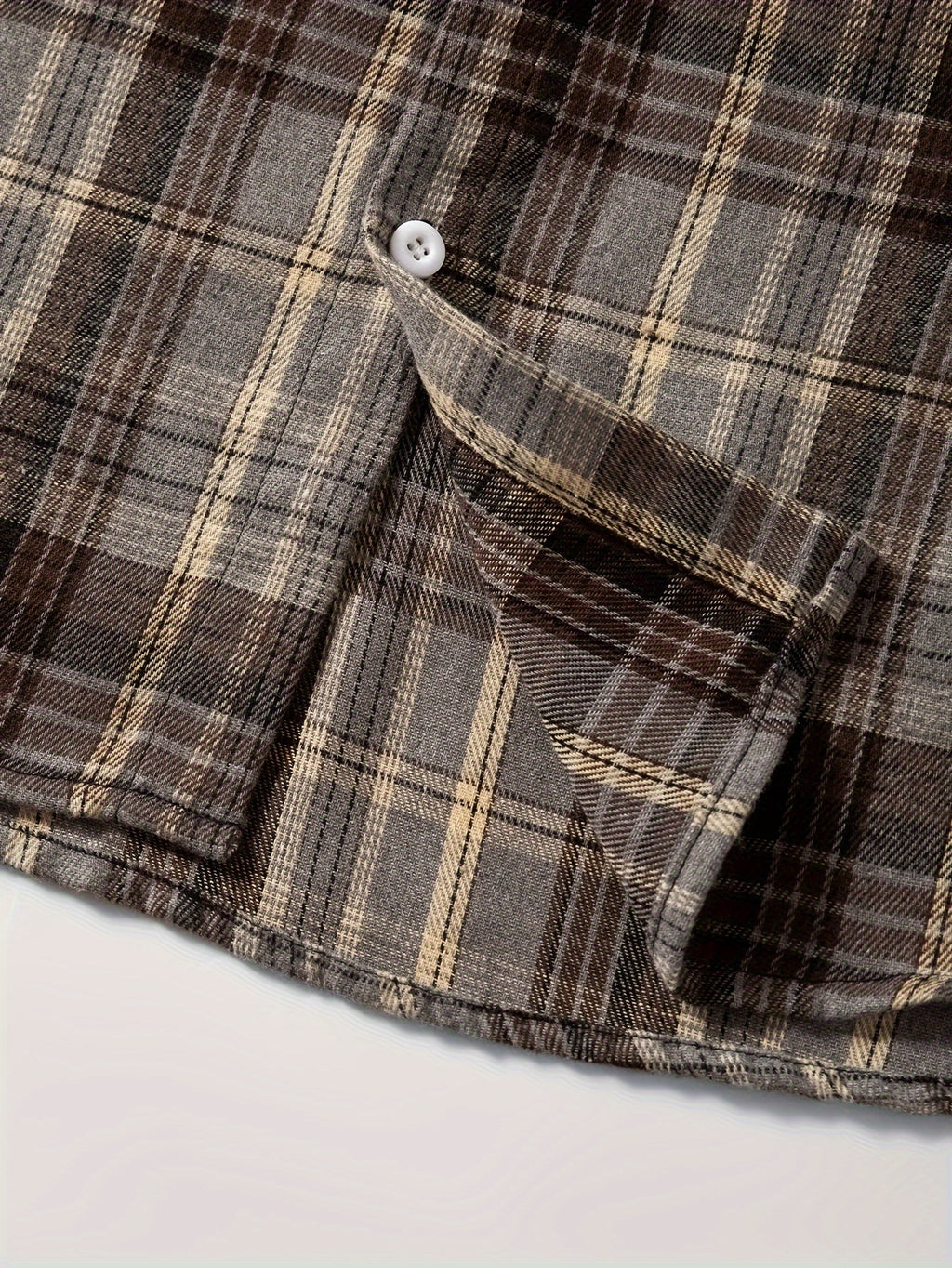 Men's Plaid Long Sleeve Button Up Shirt, Casual Comfy Shirt for Fall Winter