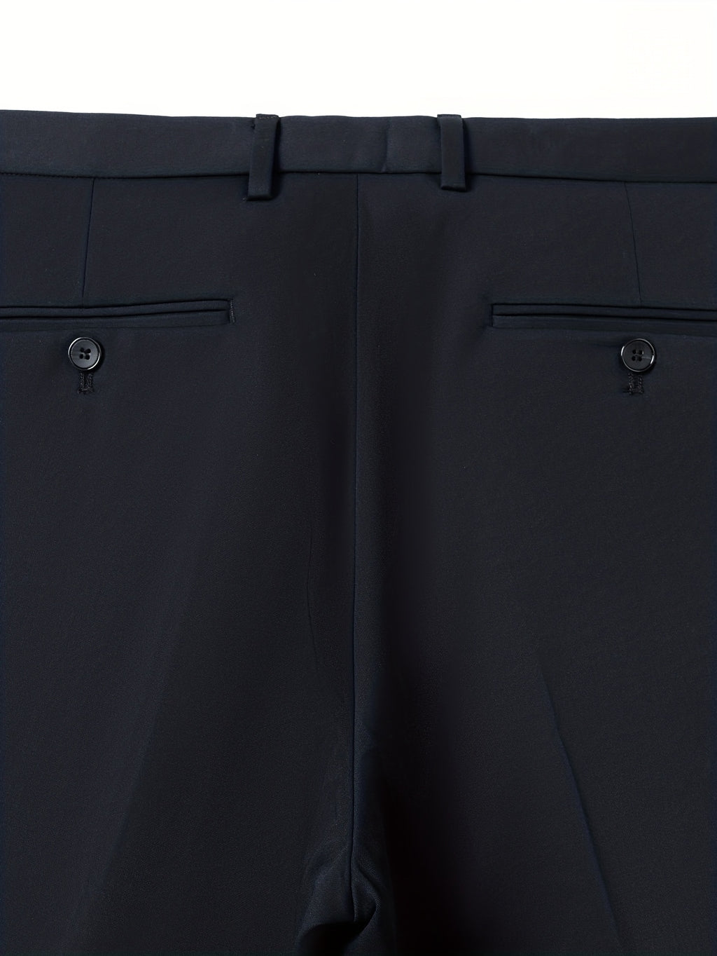 Men's Straight-Leg Dress Pants - Mid-Rise Zipper Closure Trousers, Beltless Design with Internal Adjuster, Wrinkle-Resistant Black/Charcoal Grey for Business Casual & Formal Wear, Machine Washable (No Dryer)