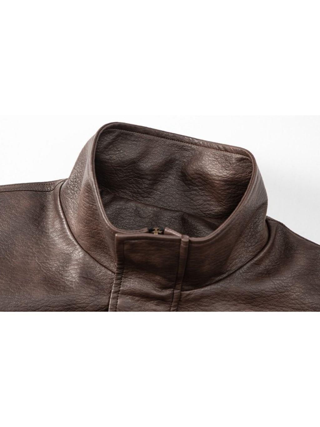 1pc TNZI Men'S Windproof Motorcycle Jacket - Large Size Heavy-Duty Stand Collar Zipper Closure, Full-Zip Front with Utility Pockets, Reinforced Elbows & Wrist, Durable for Autumn/Winter Riding & Casual/Business Wear, Motorcyc