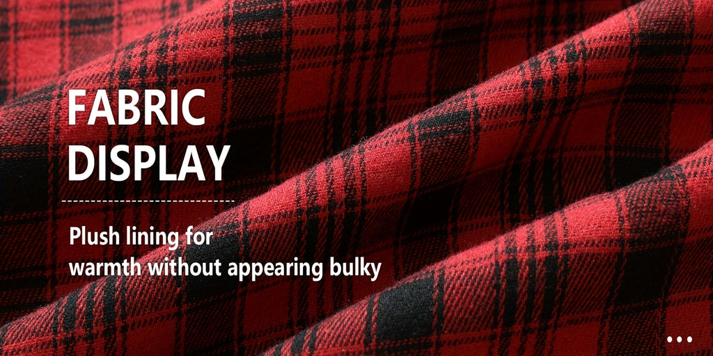 Men'S Fashion Casual Solid Color Plaid Cargo Jacket